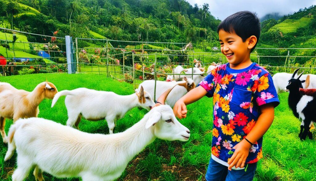 interacting with animals in Tagaytay